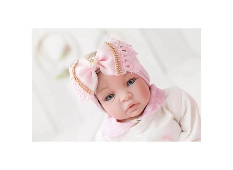 Boneca Bebê Reborn Princesa Larinha 53cm com 20 acessórios - Imagem 4